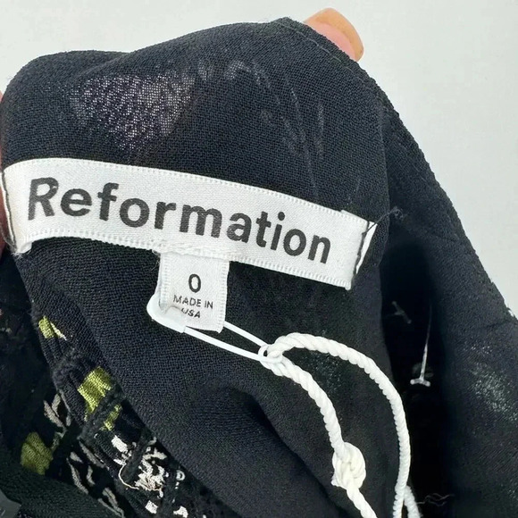 NEW Reformation Besse floral-print georgette slip dress Size 0 B2149 - Picture 6 of 6